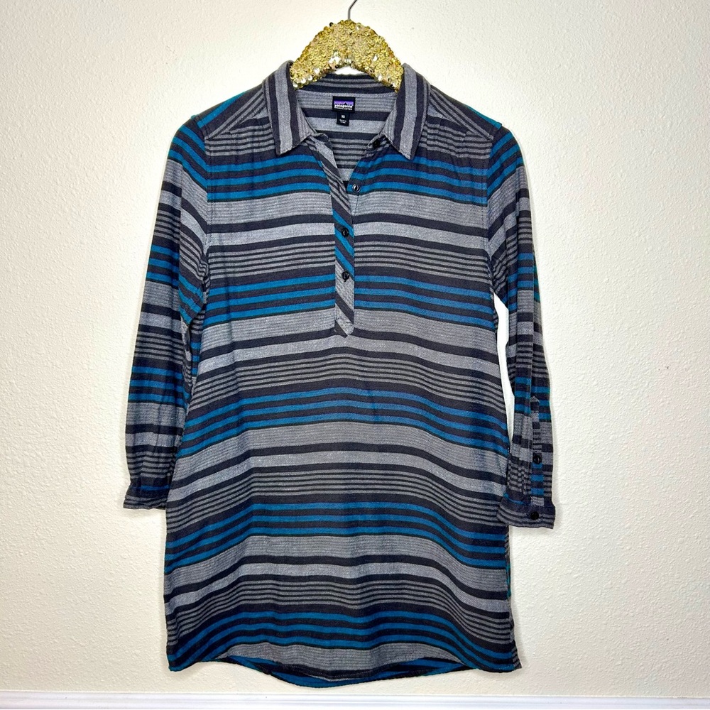 Patagonia Pinyon Striped Shirt Dress XS